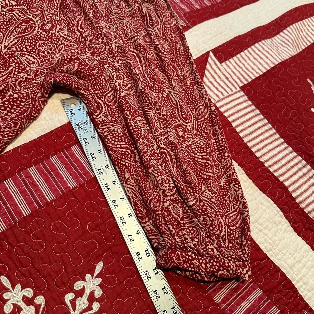Christian Siriano Red Paisley Blouse - Picture 9 of 9